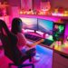 Habitación gamer para adolescentes que le gusta la cultura otaku.